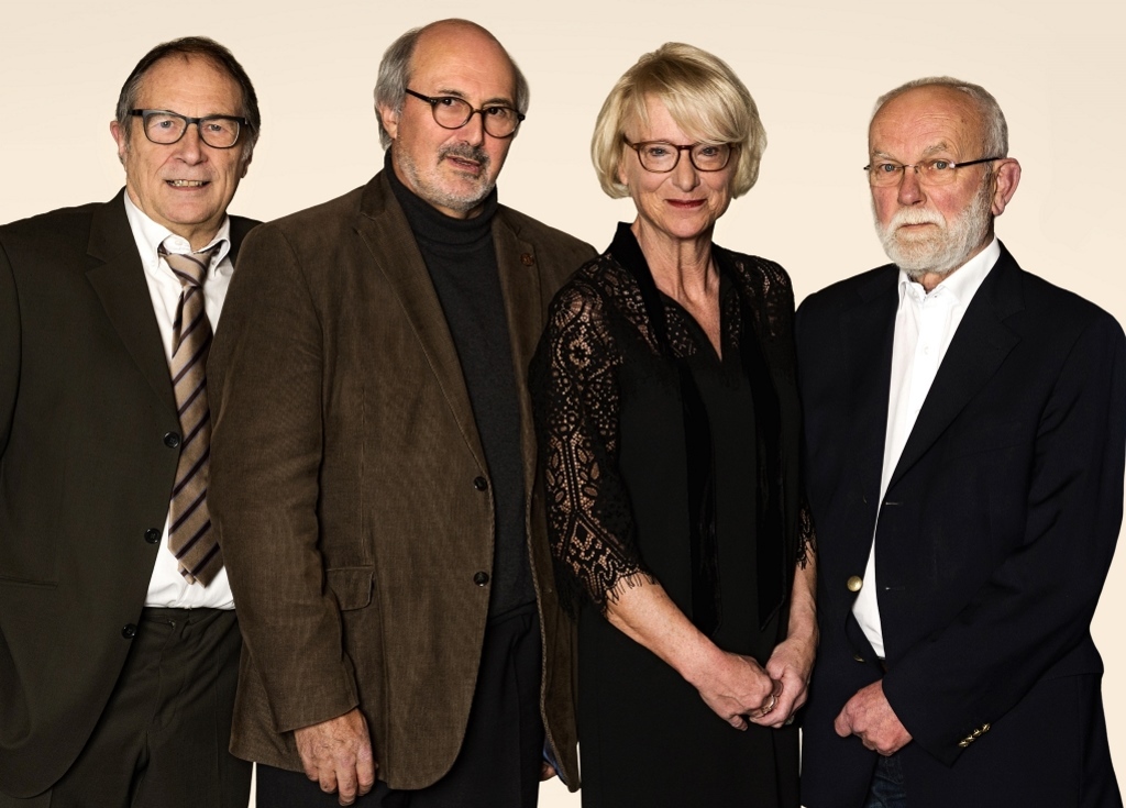 "75 Jahre Zeitgeschichte": Die Autoren vlnr Frederik Schunck, Klaus-Dieter Klauser, Els Herrebout und Werner Mießen (Foto: Elias Walpot)
